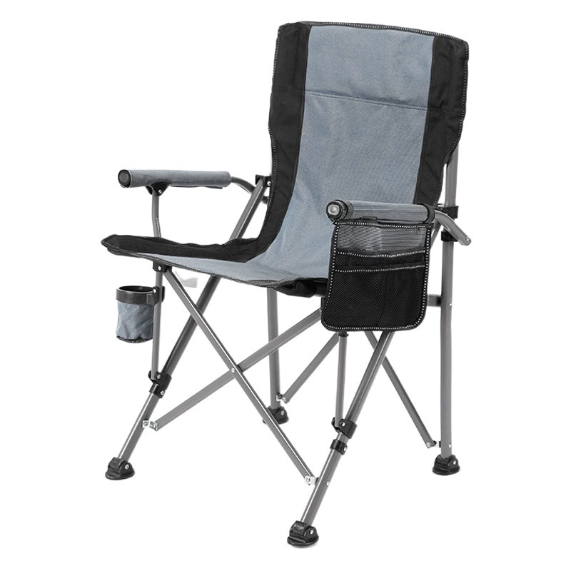 Уличный складной стул, жирная и увеличенная спинка, подлокотник, пляжный стул из искусственной кожи, портативный стул для кемпинга, режиссера, рыбалки