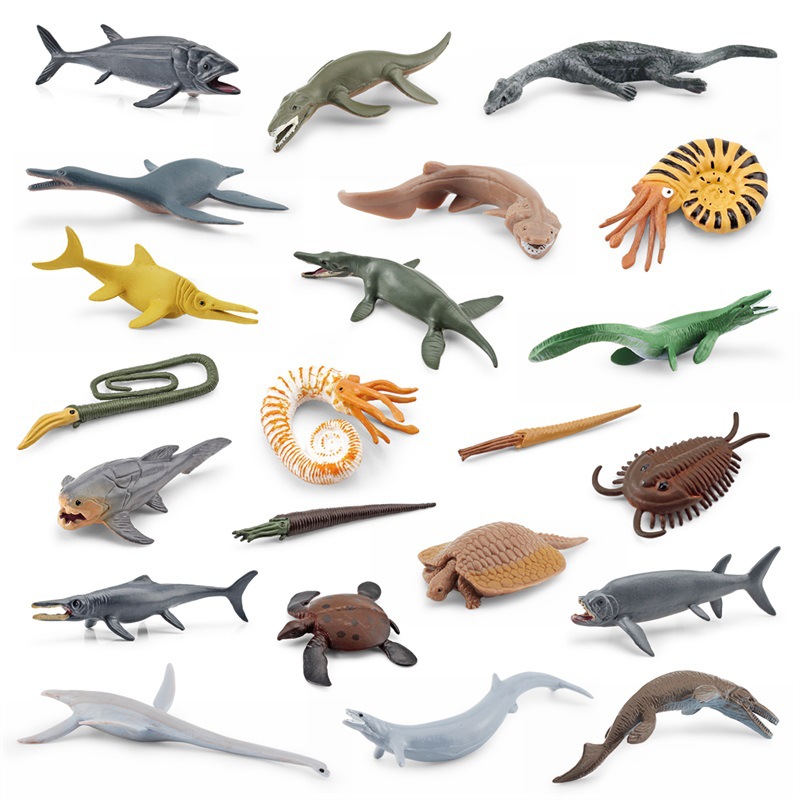Simulación transfronteriza de modelos de animales marinos antiguos Trilóbulos de ammonita de peces de Dundee Ornamento estático de escritorio