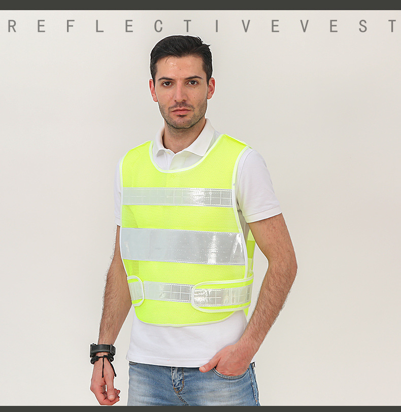 Jiahu chaleco reflectante chaleco de construcción de saneamiento de la escuela de conducción ropa de seguridad de trabajo ropa reflectante red ventilada personalizada