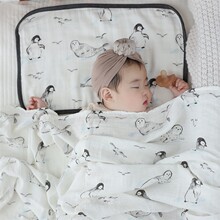 A类宝宝竹棉云片枕柔软吸汗八层纱布婴儿枕巾儿童枕头巾平枕透气