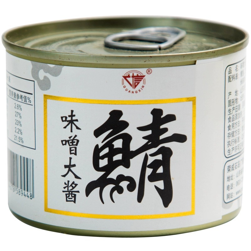广信味噌大酱鲭鱼罐头味增零食青花鱼海鲜即食200g日式口味