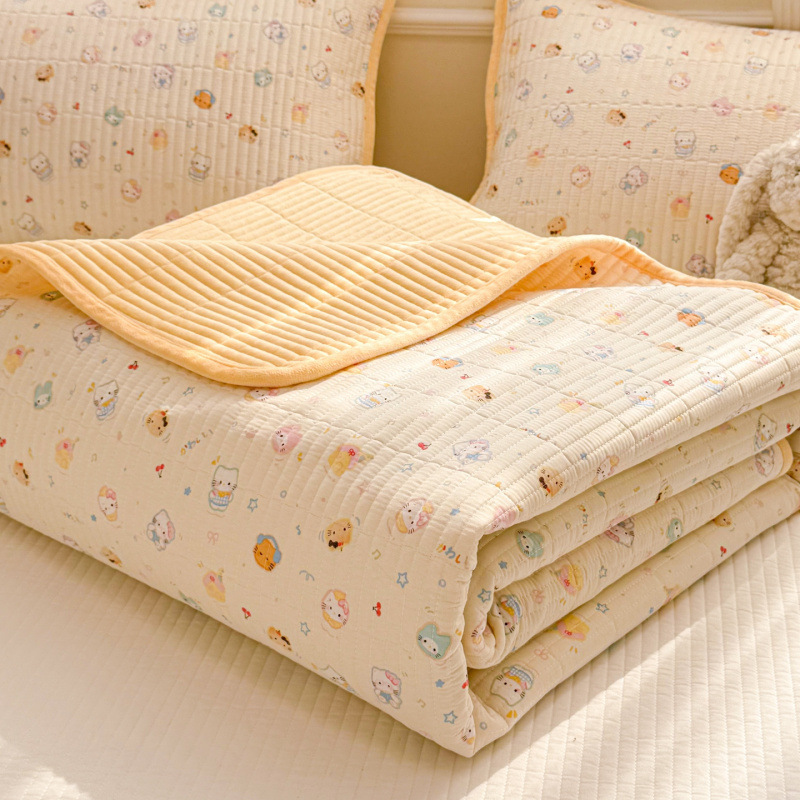 All-Season Cotton Fresh and Warm Bed Cover, Reversible, Non-Slip, Anti-Dirty Kang Bed Sheet, One-Piece Drop Shipping