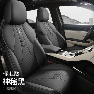 Four Seasons Pad, Envelope Breathable Perforated Car Seat Cover - mysterious-black-standard-edition-small-waist-style-lzqc-byd-song-pro