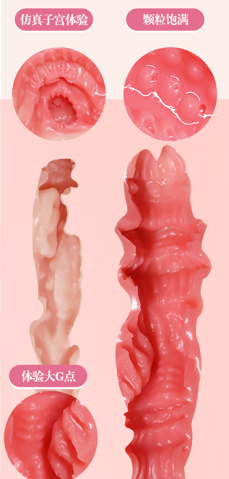 Men’s Manual Masturbation Cup TPE Inverted Mold Half-Body Adult Toy — detail image 3