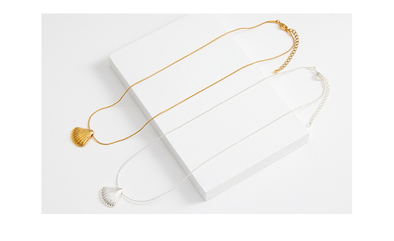 Vacation Shell Brass Plating Pendant Necklace 1 Piece