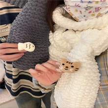 小鱼小猫围巾编织材料包自织围巾手工diy粗毛线送女友礼物冰条