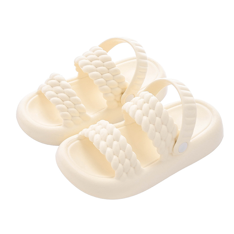 Nuevos niños EVA sólido doble uso para bebés suaves soleas bonitas simples de verano sandalias caseras