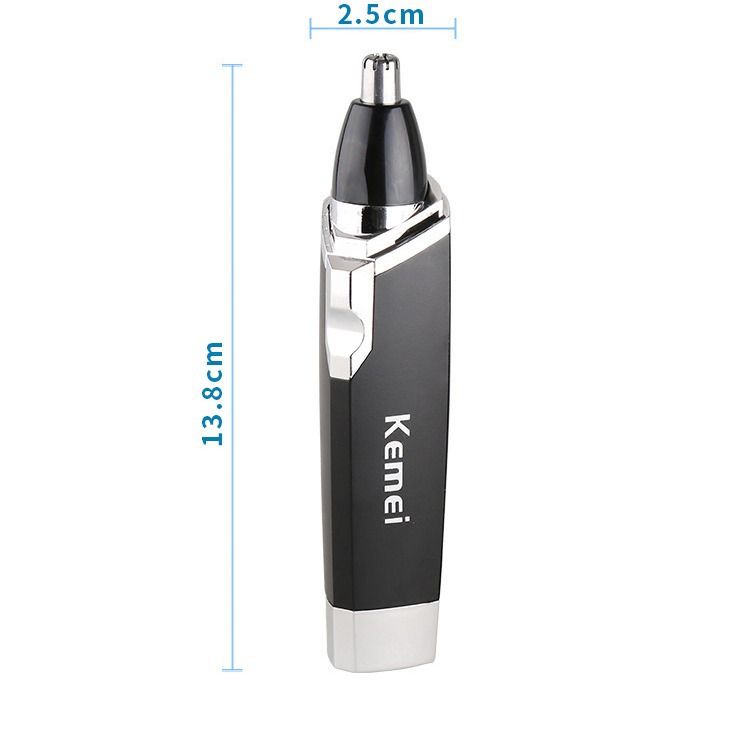 Recortador de vello nasal eléctrico Kemei KEMEI KM-6512, recortador de vello nasal a pilas, limpiador de nariz, venta al por mayor