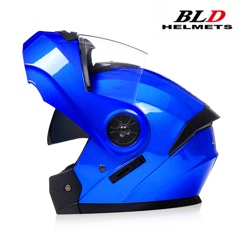 BLD transfronterizo para cascos de motocicletas eléctricas cascos completos cascos de doble lente cuatro estaciones al por mayor