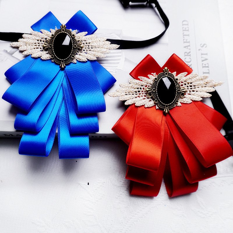 Men's Suit Collar Flower, Formal Shirt, Emcee, Multi-Layered Bow Tie, Opening Clothing Accessories Bow Tie