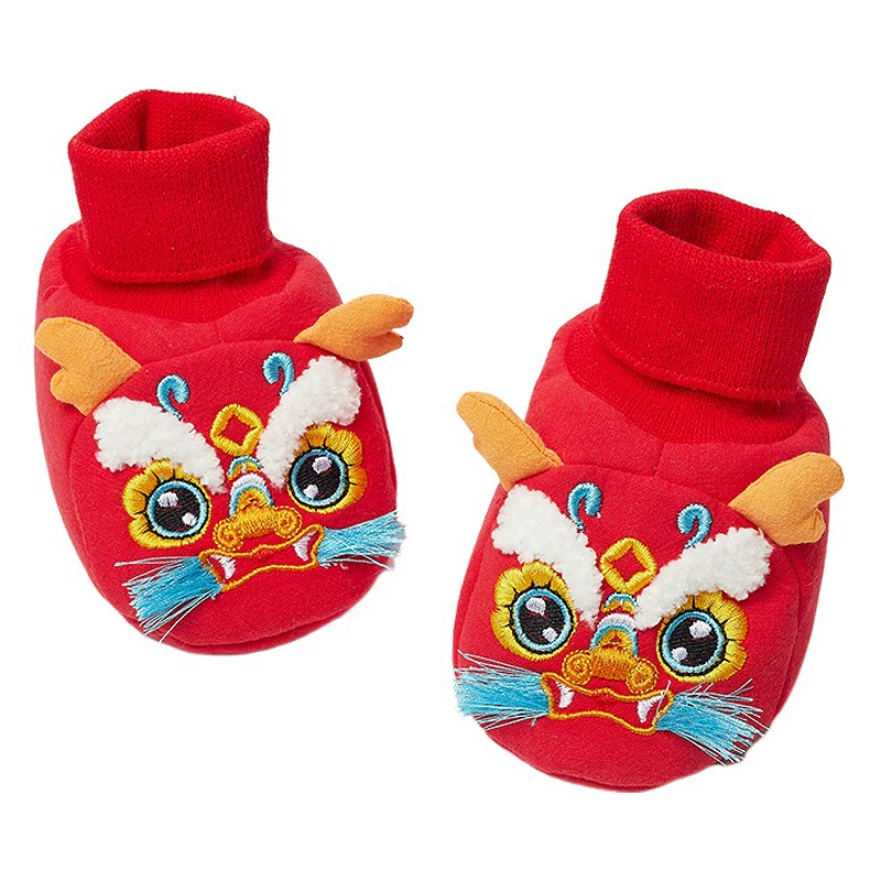 Зимние теплые носки с головой дракона и тигра