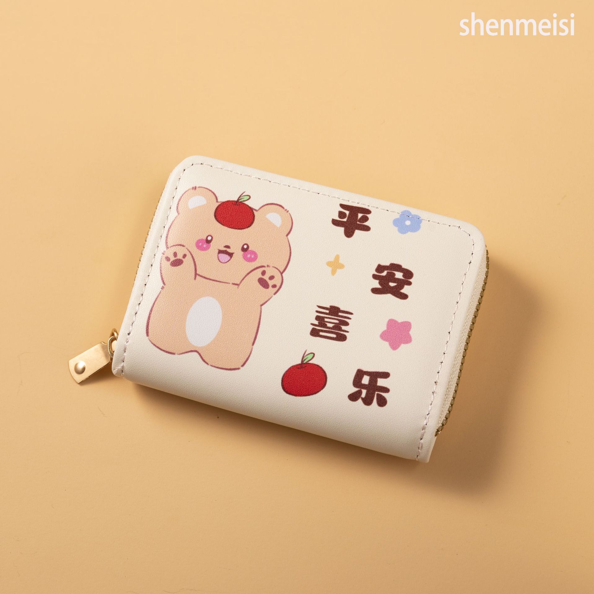 Paquete de tarjeta de órgano de dibujos animados para damas transfronterizas lindo monedero japonés corto paquete de tarjeta de identificación de múltiples tarjetas de gran capacidad