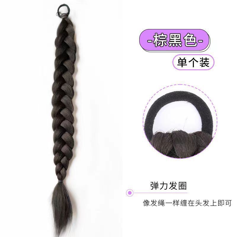 Peluca de Trenza de Cola de Caballo de Fibra de Alta Temperatura