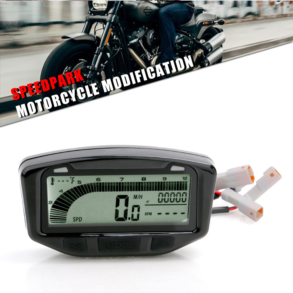 Export Motorcycle Off-Road Vehicle Modified Instrument Panel Yacht Utv/Atv Universal Lcd Instrument Speedometer Odometer
