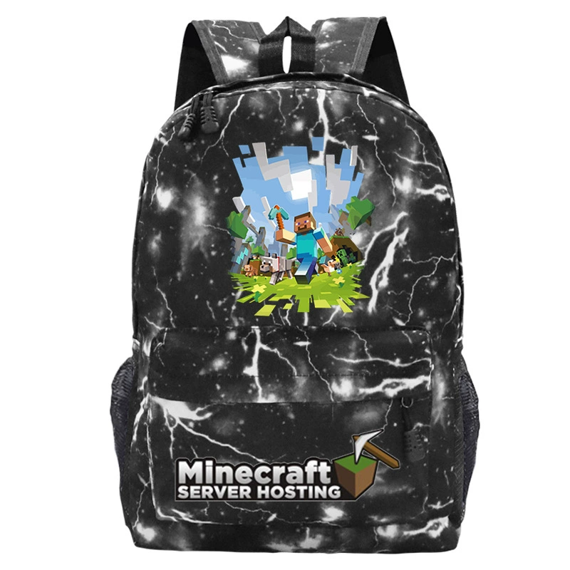 Детский рюкзак-плечевая сумка (Minecraft), принтая школьная сумка, один размер, легкий 0.311 кг