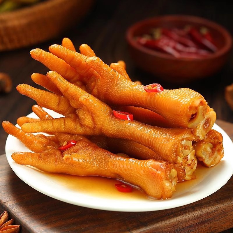 Yijiexin 醤油風味の鶏足スパイシーオリジナルフレーバー 32 グラム/袋煮込み鶏足真空包装インターネット有名人カジュアルチキンスナック|undefined