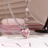 Chain for key bag  heart shaped, brand fashionable universal necklace, Korean style, internet celebrity, light luxury style, wholesale