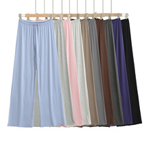 709-25秋款 韩版高腰松紧腰抽绳系带糖果色休闲长裤直筒裤