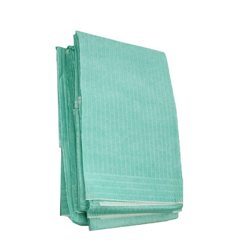 Bufanda dental desechable con cordones/papel laminado protector de belleza/bufanda dental de babero oral bufanda de papel laminado