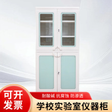 实验室塑钢仪器柜药品柜防腐试剂柜学校物理化学通风带锁静音PP柜