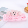 Three dimensional cartoon headband, cute face mask for face washing, with little bears, wholesale