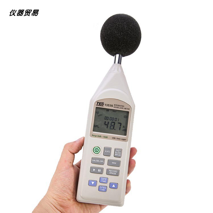 台湾泰仕TES-1353S数字噪音计手持式噪音测试仪声级计分贝检测仪