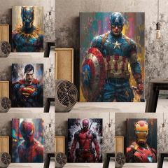 マーベルスーパーヒーローキャンバス絵画装飾絵画ポスター絵画コア速達temuアマゾン卸売販売