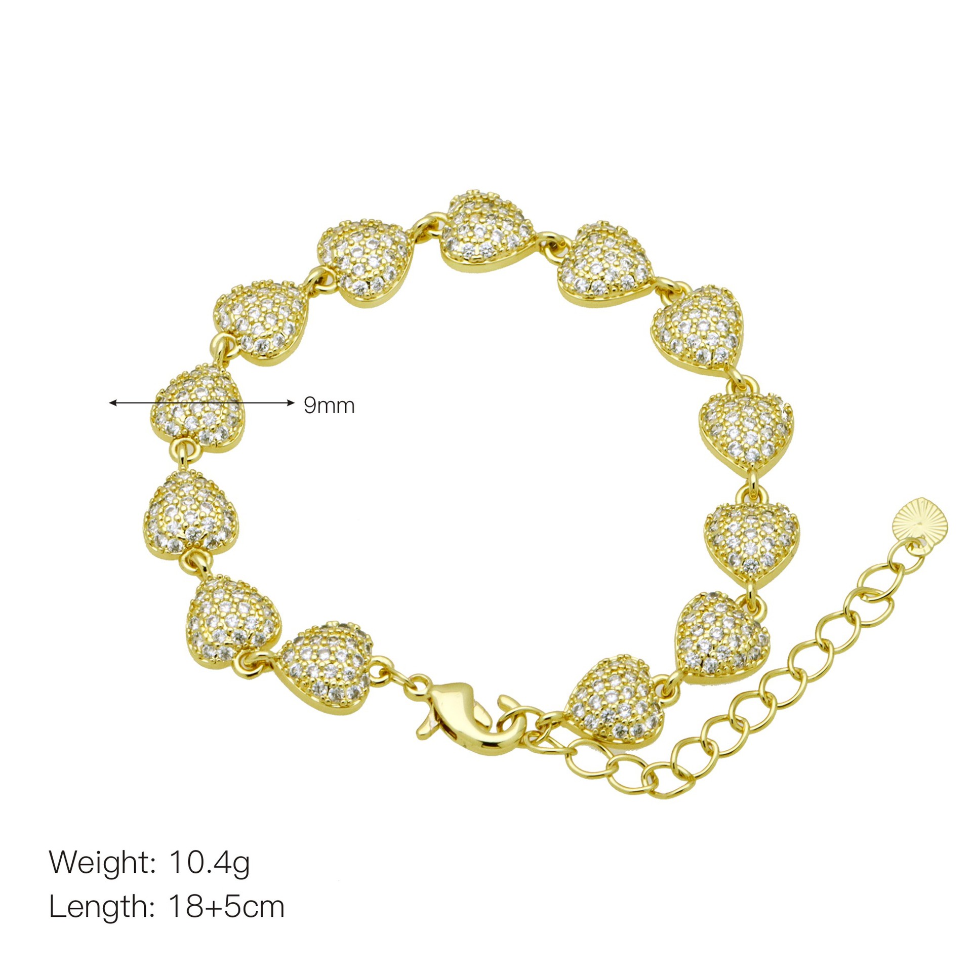 Inlay Design Copper Inlay Star Heart Shape Butterfly Zircon Bracelets