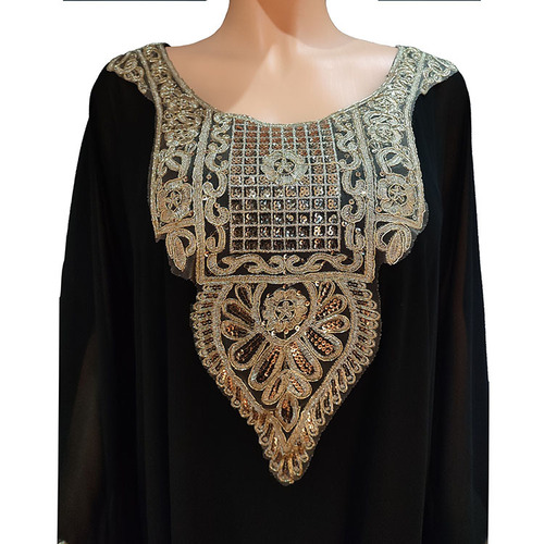 African Middle Eastern Cross-border Large Size Women's eBay Western and European Bestselling Embroidered Lace Robe 8299