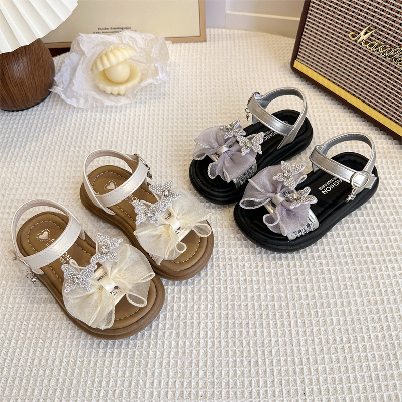 Zapatos de princesa de arco para niños verano 2026 nuevo estilo de moda para niñas zapatos de playa versátiles zapatos de mariposa para niños zapatos Lefour image 5