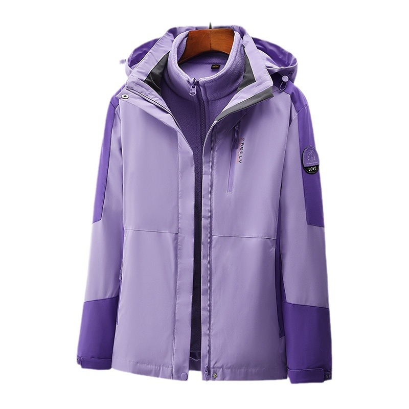 23 años de pareja vestir hombre 3 - en - 1 chaqueta desmontable mujer invierno impermeable a prueba de viento invierno invierno