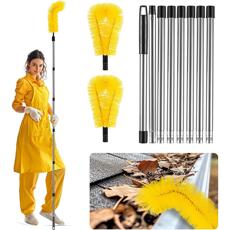 Amazon Gutter Cleaning Brush No Climbing Roof Drainage Channel Filter Brush Sewer Eaves Pipeline Leaf Brush