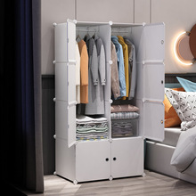 简易小衣柜组装现代简约出租房家用可挂收纳柜子卧室储物柜布衣橱