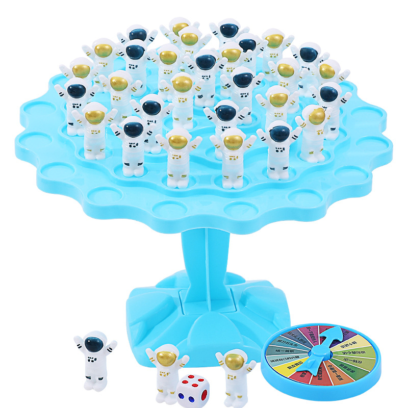 Los juguetes educativos para niños del astronauta del árbol de equilibrio se centran en el pensamiento lógico juego de mesa interactivo entre padres e hijos Jenga
