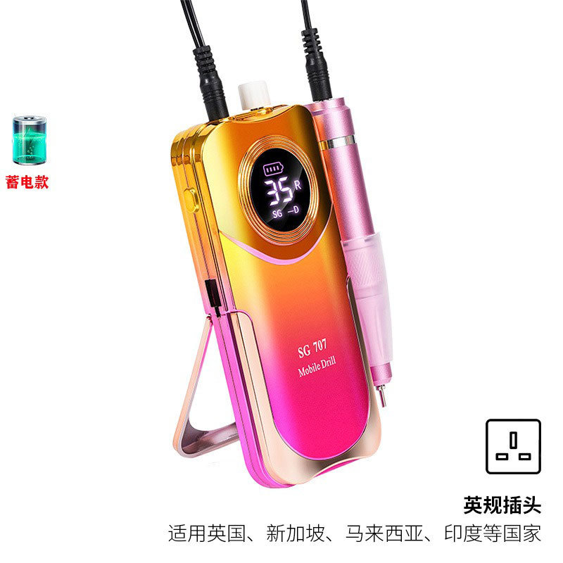 Amoladora de uñas de almacenamiento de energía 35000 Amoladora portátil de alta velocidad Amoladora de uñas inteligente Herramientas de uñas transfronterizas