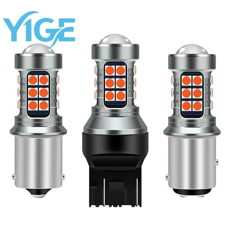 Автомобильный светодиодный стоп-сигнал, мигающий 1156/1157 3157 3030 27smd, фонарь заднего хода, мигающая длинная яркая лампа