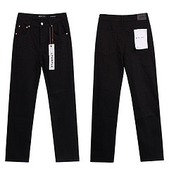 Parche de agujero de calle principal americano de purple al por mayor transfronterizo tendencia retro recto amiri pantalones de mezclilla brand