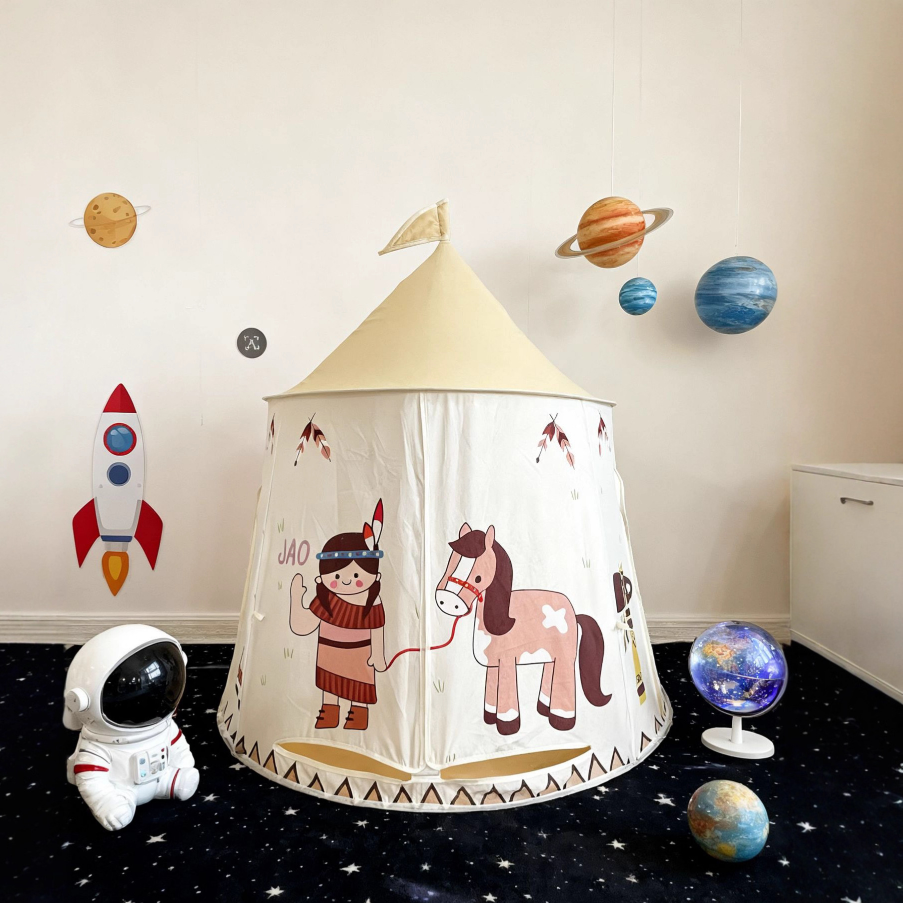 Procesamiento personalizado tienda de campaña para niños princesa castillo secreto casa de juegos bebé cama interior portátil pequeña tienda de campaña