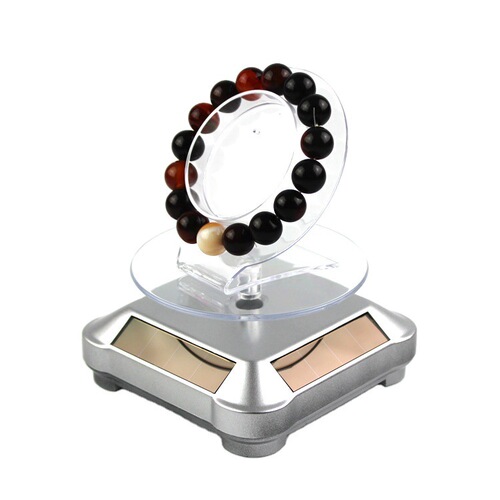 Solar Energy Rotating Display Stand Revolving Video Shooting Ornament Stand Rotating Platform Beaded Necklace Product Automatic Display
