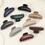 跨境头饰大号抓夹气质半圆高级感发抓后脑勺盘发鲨鱼夹发饰发夹