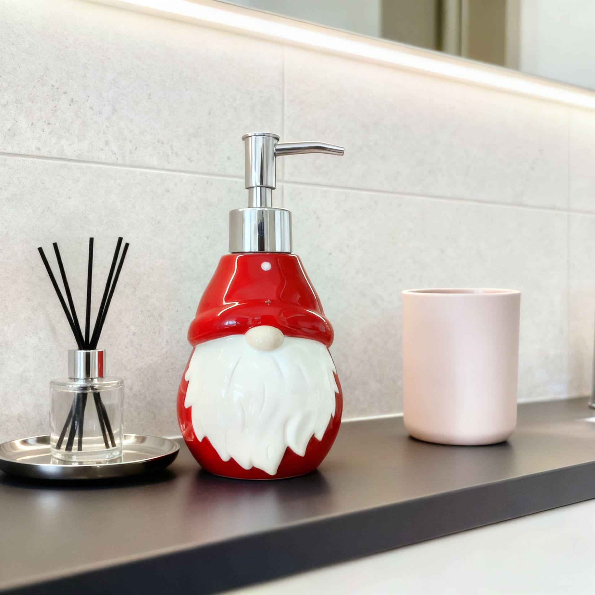 Navidad transfronteriza serie de botellas de baño de cerámica detergente líquido detergente botellas de jabón líquido detergente de manos botellas de presión de limpieza integral