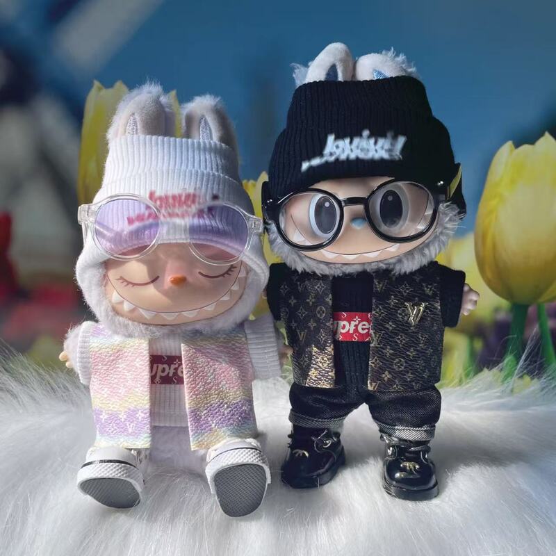 LABUBU 第一世代、第二世代、第三世代人形トレンディなブランドベビー服ショールベスト 15/17 センチメートルブラインドボックスラブブライト高級ベスト|undefined