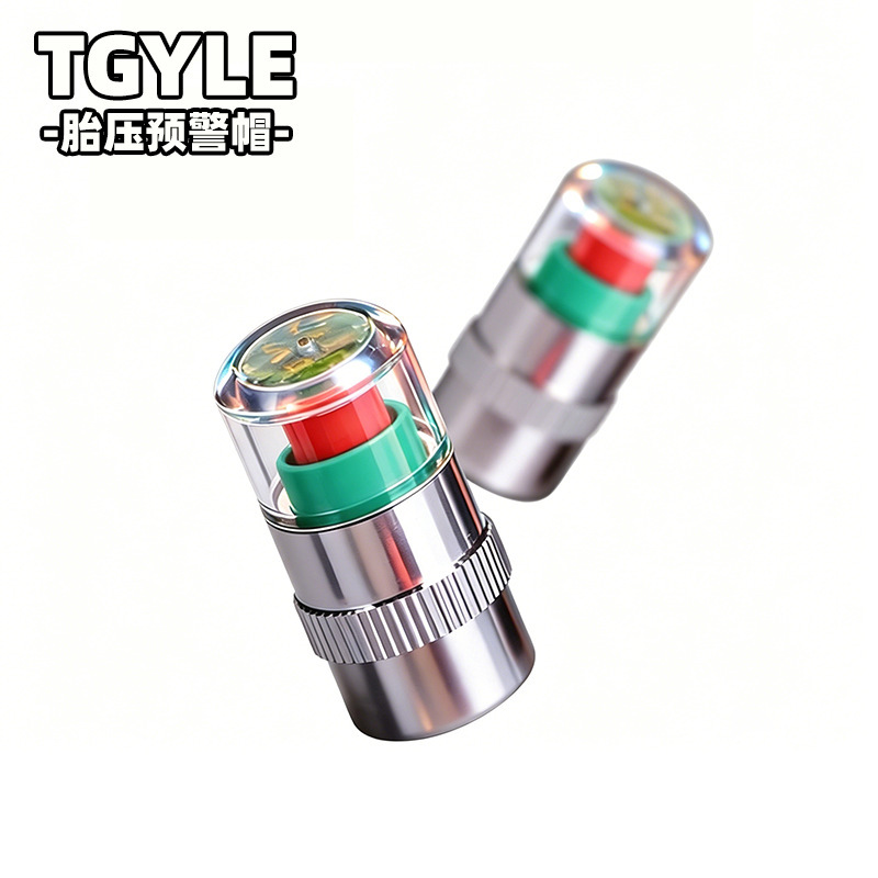 Car Tire Pressure Caps, Tire Pressure Warning Caps, Tire Monitoring Caps, Set of 4, In-Car Safety, 2.4 Bar Car Tire Pressure Caps, Tire Pressure Warning Caps, Tire Monitoring Caps, Set of 4, In-Car Safety, 2.4 Bar
