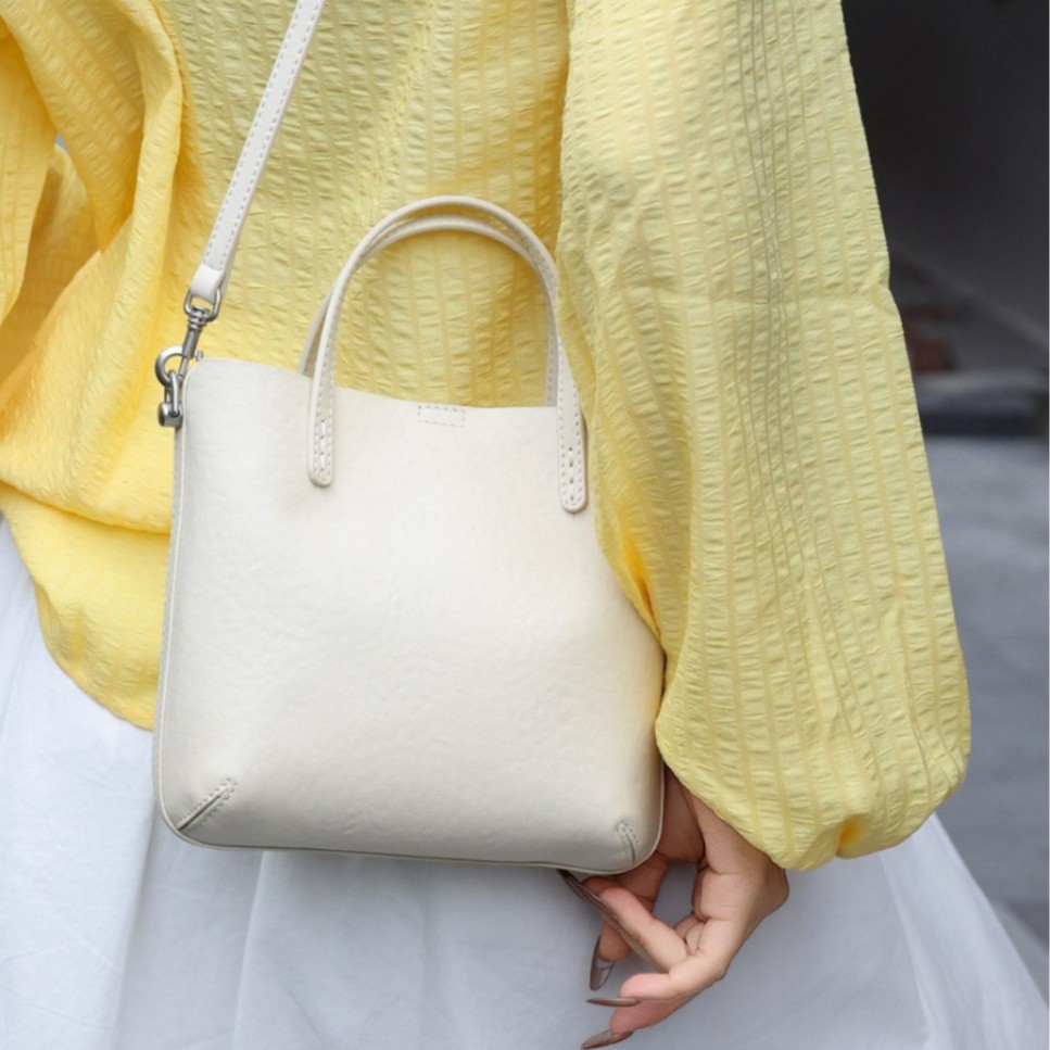 Top Grain Cowhide Vegetable Tanned Niche Commuter Bag Large Capacity 2026 Spring/Summer New Women's Handbag Shoulder Crossbody Bag - Thumbnail 3
