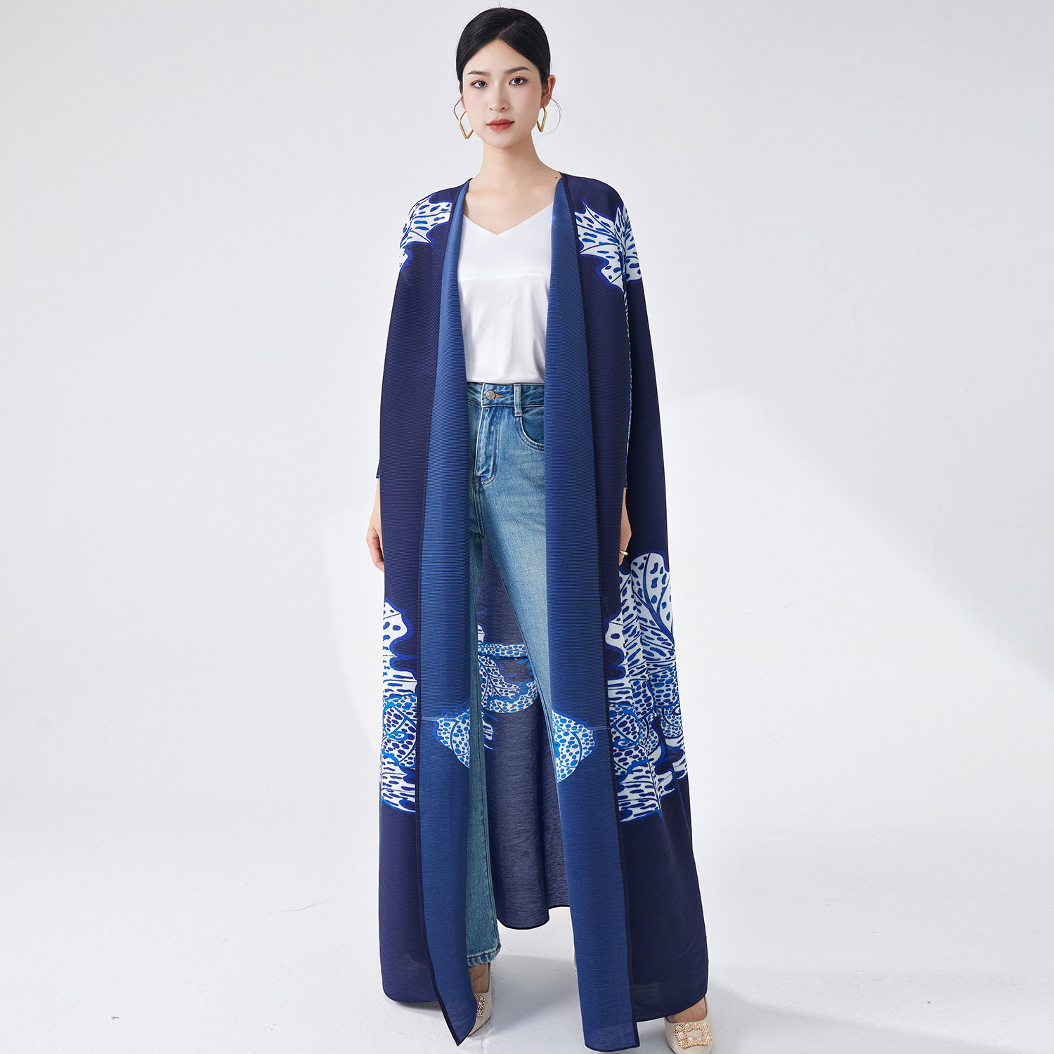 Muslim Fashion Heavy-duty Dress Robe, Middle Eastern Foreign Trade Best-selling Women's Clothing, Loose-fitting Printed_ecoleips.com