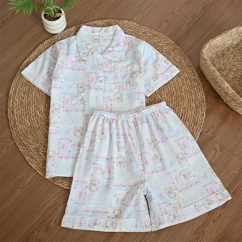 블루 리나 베어 반팔 반바지