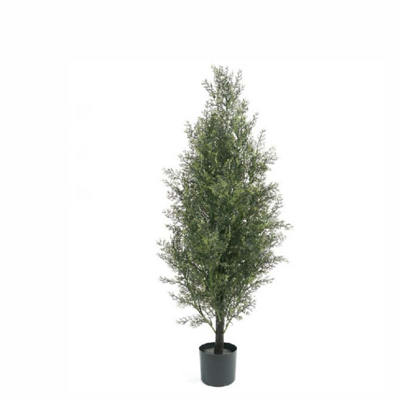 Transfronterizo desmontable simulación ciprés en maceta hotel decoración de piso de árbol decoración de piso de árbol decoración de ciprés artificial en maceta