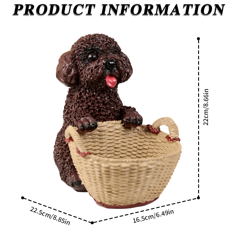 Adorno de resina encantadora canasta de almacenamiento adorno comercio exterior transfronterizo hogar VIP decoración de toro