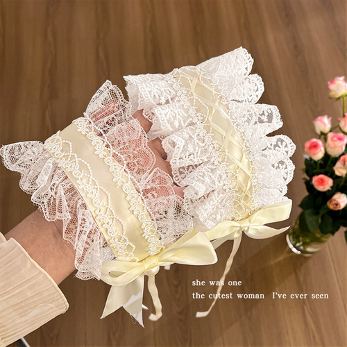 Lolita Lace Bow Hairpin for Women 2024 New Arrival Lolita Sweet Girl Hair Clip Cute Headband