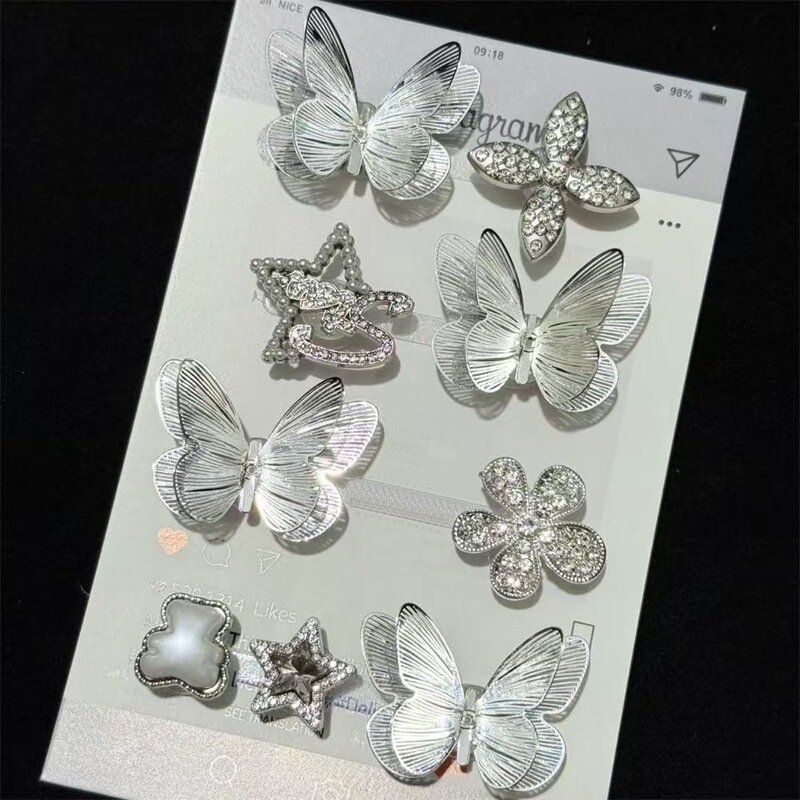 新しいレトロな下駄、花、パール、リボン、花、ダイヤモンドがちりばめられた、取り外し可能な下駄、花、靴のバックル|undefined